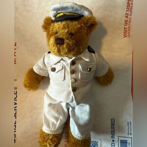 Vintage 2008 Plushland Bear Adorable US Military Navel Officer, nautical,